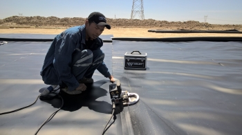 Máy hàn Weldy Mini Geo 2 – Giải pháp hàn màng chống thấm HDPE hiệu quả, chính xác