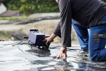 Máy hàn tự động Weldy – Giải pháp hàn bạt HDPE cho biogas, hồ nuôi tôm hiệu quả